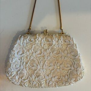 Vintage Beaded White/Cream Purse